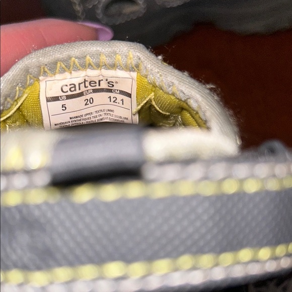 Carter's Black and Yellow Sneakers with Breathable Mesh and Rugged Sole - Picture 6 of 6